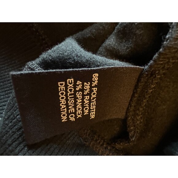 Marled XS Black Rhinestone Skull Hoodie Sweatshirt Halloween Spooky Goth - Picture 4 of 6